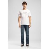 Lee Cooper ANSEL Regular Fit%100 Pamuk Baskılı Bisiklet Yaka T-Shirt, 2XL, 5003355128, Beyaz, Erkek