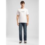 Lee Cooper ANSEL Regular Fit%100 Pamuk Baskılı Bisiklet Yaka T-Shirt, L, 5003355128, Beyaz, Erkek