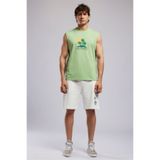 Lee Cooper ARLO Erkek Regular Fit %100 Pamuk Baskılı Şort Beyaz