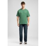 Lee Cooper Aylex Loose%100 Pamuk Baskılı Bisiklet Yaka T-Shirt, 2XL, 5003355146, Yeşil, Erkek