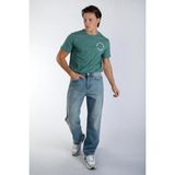Lee Cooper Baggy Yüksek Bel Bol Kesim Düz Paça %100 Pamuk Mavi Erkek Jean Pantolon - 31 - 34 - Açık Mavi