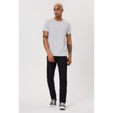 Lee Cooper Baines Erkek %100 Pamuk O Yaka T-Shirt Gri Melanj - 2XL - 095-Gri
