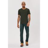 Lee Cooper Baines Erkek %100 Pamuk O Yaka T-Shirt Haki - 10-Yeşil