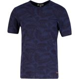 Lee Cooper Barnes Erkek %100 Pamuk Bisiklet Yaka T-Shirt Koyu İndigo - 004-Mavi