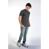 Lee Cooper Baselo Erkek %100 Pamuk O Yaka T-Shirt Antrasit - 095-Gri