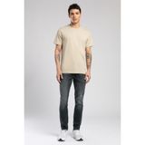 Lee Cooper Baselo Erkek %100 Pamuk O Yaka T-shirt Bej