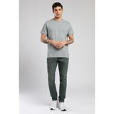 Lee Cooper Baselo Erkek %100 Pamuk O Yaka T-Shirt Gri - 095-Gri