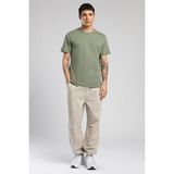 Lee Cooper Baselo Erkek %100 Pamuk O Yaka T-Shirt Haki - 10-Yeşil