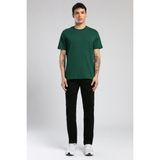 Lee Cooper Baselo Erkek %100 Pamuk O Yaka T-Shirt Zümrüt - 10-Yeşil