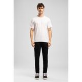 Lee Cooper Baselo Erkek Regular Fit %100 Pamuk Basic Bisiklet Yaka T-Shirt Beyaz - XL