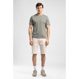 Lee Cooper Baselo Erkek Regular Fit %100 Pamuk Basic Bisiklet Yaka T-Shirt Duman Gri - 2XL