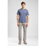 Lee Cooper Baselo Erkek Regular Fit %100 Pamuk Basic Bisiklet Yaka T-Shirt Koyu Mavi - 2XL - 004-Mavi