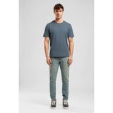 Lee Cooper Baselo Erkek Regular Fit %100 Pamuk Basic Bisiklet Yaka T-Shirt Mavi - XL - 004-Mavi