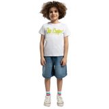 Lee Cooper Baskılı Açık Beyaz Erkek Çocuk T-Shirt 252 LCB 242002