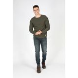 Lee Cooper Ben Erkek %100 Pamuk O Yaka Sweatshirt Haki
