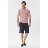 Lee Cooper Bernard Erkek %100 Pamuk Polo Yaka T-Shirt Gül Kurusu