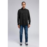 Lee Cooper Bertaus Erkek Örme Uzun Kol Gömlek Siyah - XL