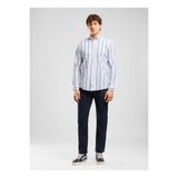 Lee Cooper Beyaz - Mavi Erkek Regular Fit Gömlek 262 LCM 241009 DARSE