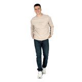 Lee Cooper Bisiklet Yaka Sweatshirt, S, 251 LCM 241030, BEJ, erkek