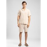 Lee Cooper Borle Regular Fit Kısa Kol Gömlek, L, 262 LCM 241014, BEYAZ, Erkek