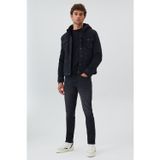 Lee Cooper Caesar Erkek %100 Pamuk Kapüşonlu Kürklü Ceket
