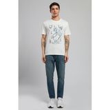 Lee Cooper Capela Erkek O Yaka T-Shirt Ekru - 2XL - Beyaz