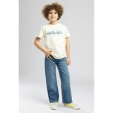 Lee Cooper Carde Erkek Çocuk Baskılı Bisiklet Yaka T-Shirt Beyaz