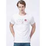 Lee Cooper Cedric Erkek %100 Pamuk Bisiklet Yaka T-Shirt Off White - 2XL - Beyaz