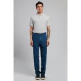 Lee Cooper Chase Normal Bel Dar Kesim Düz Paça %100 Pamuk Mavi Erkek Jean Pantolon - Koyu Mavi - 32 - 32