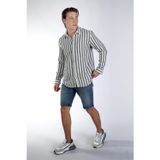 Lee Cooper Cizjo Erkek Dokuma Gömlek Ekru-Lacivert