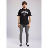 Lee Cooper CLIFF Loose%100 Pamuk Baskılı Bisiklet Yaka T-Shirt Siyah, L, 262 LCM 242021, SİYAH, Erkek