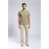 Lee Cooper Conroy Erkek %100 Pamuk O Yaka T-Shirt Haki - 10-Yeşil