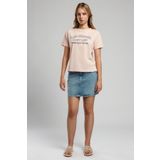 Lee Cooper Cosep Kadın %100 Pamuk O Yaka T-Shirt Pudra