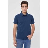 Lee Cooper Daker Erkek Polo Yaka T-Shirt İndigo - 004-Mavi