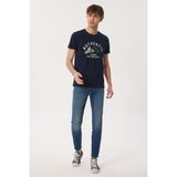 Lee Cooper Daniel Erkek %100 Pamuk O Yaka T-Shirt Lacivert - 004-Mavi