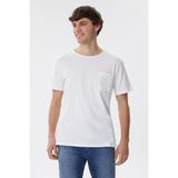 Lee Cooper Daniel Erkek %100 Pamuk Oversizebisiklet Yaka T-Shirt Ekru - 2XL - Beyaz