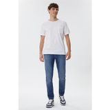 Lee Cooper Daniel Erkek %100 Pamuk OversizeBisiklet Yaka T-Shirt Ekru