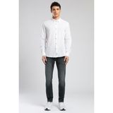 Lee Cooper Darell Erkek %100 Pamuk Uzun Kol Dokuma Gömlek Beyaz - XL