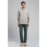 Lee Cooper Darell Erkek %100 Pamuk Uzun Kol Dokuma Gömlek Gri
