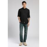 Lee Cooper Darell Erkek %100 Pamuk Uzun Kol Dokuma Gömlek Siyah - 2XL