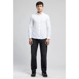 Lee Cooper Darell Erkek Slim %100 Pamuk Klasik Yaka Gömlek Beyaz - XL