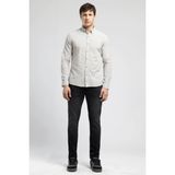 Lee Cooper Darell Erkek Slim %100 Pamuk Klasik Yaka Gömlek Gri - XL
