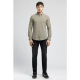 Lee Cooper Darell Erkek Slim %100 Pamuk Klasik Yaka Gömlek Haki