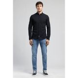 Lee Cooper Darell Erkek Slim %100 Pamuk Klasik Yaka Gömlek Siyah