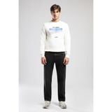 Lee Cooper Dennis Erkek O Yaka Sweatshirt Ekru