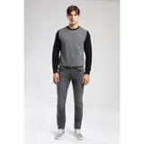 Lee Cooper Diagonal Erkek O Yaka Sweatshirt Siyah