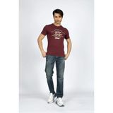 Lee Cooper Divided Erkek %100 Pamuk O Yaka T-Shirt Mürdüm - 044-Mor