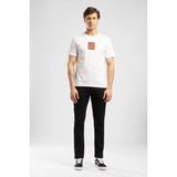 Lee Cooper Dorer Erkek Regular Fit %100 Pamuk Baskılı Bisiklet Yaka T-Shirt Beyaz