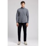 Lee Cooper Doyle Erkek %100 Pamuk Dokuma Gömlek Indigo - Mavi