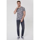 Lee Cooper Drake Erkek Bisiklet Yaka T-Shirt İndigo